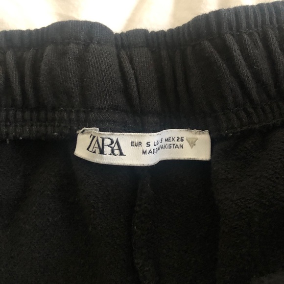 Zara Black Wide Leg Joggers Size S - Picture 3 of 6